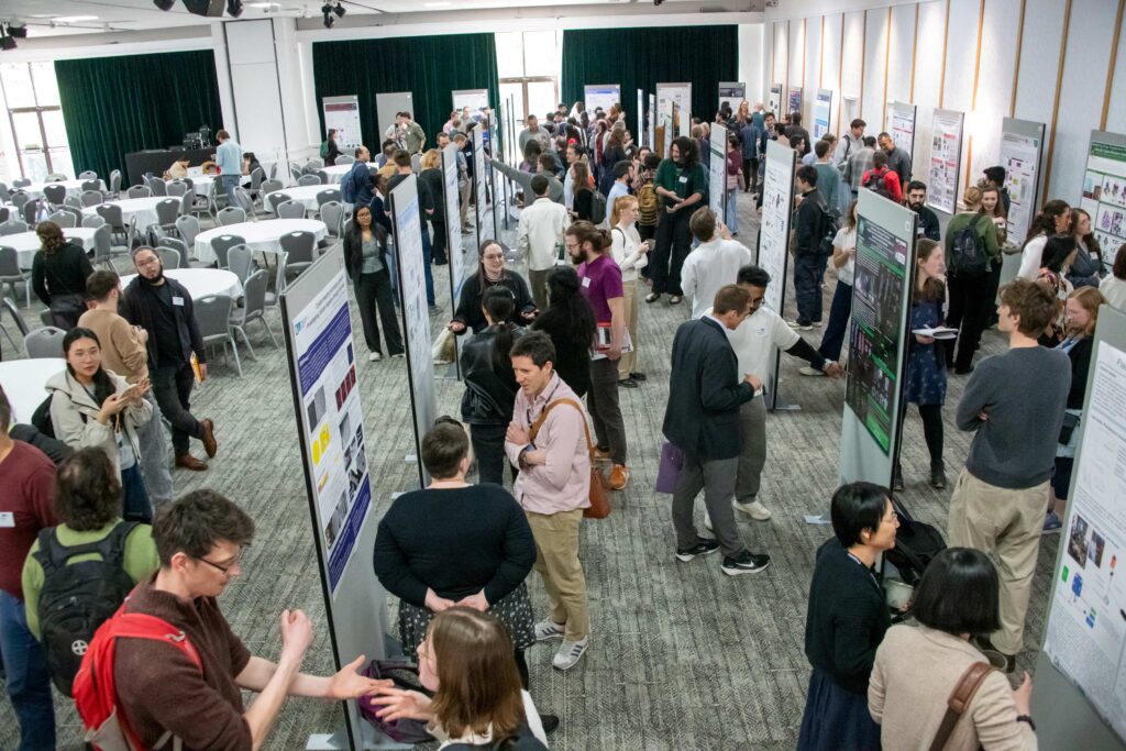 Overhead shot of poster session
